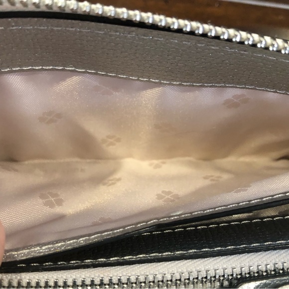 KATE SPADE x DISNEY Silver Mickey Mouse Embossed Full Zipper Continental Wallet - Picture 12 of 17